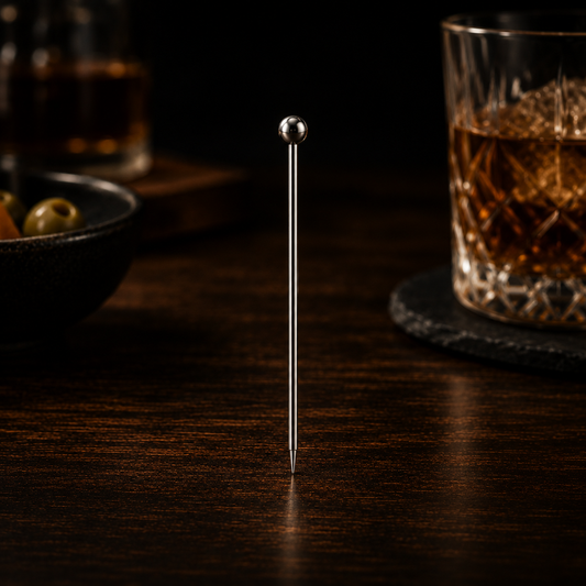 Stainless steel cocktail pick